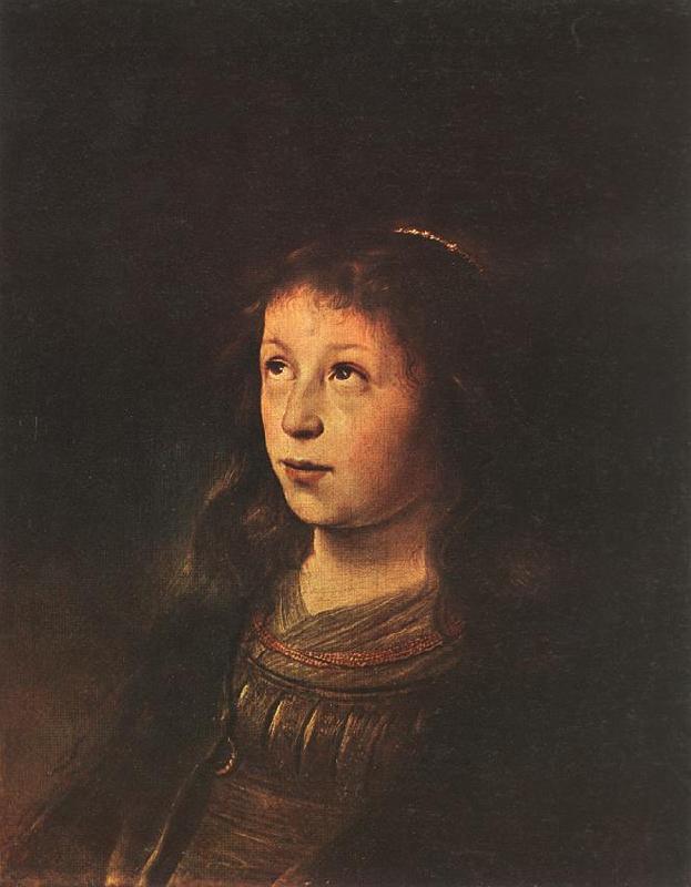 LIEVENS, Jan Portrait of a Girl dh oil painting picture